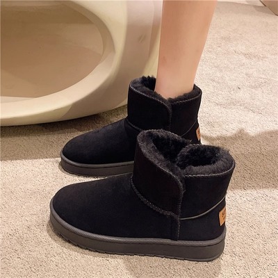 taobao agent Warm universal demi-season footwear, low boots platform, 2023