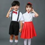 Детское красное платье для мальчиков для школьников, комбинезон, костюм