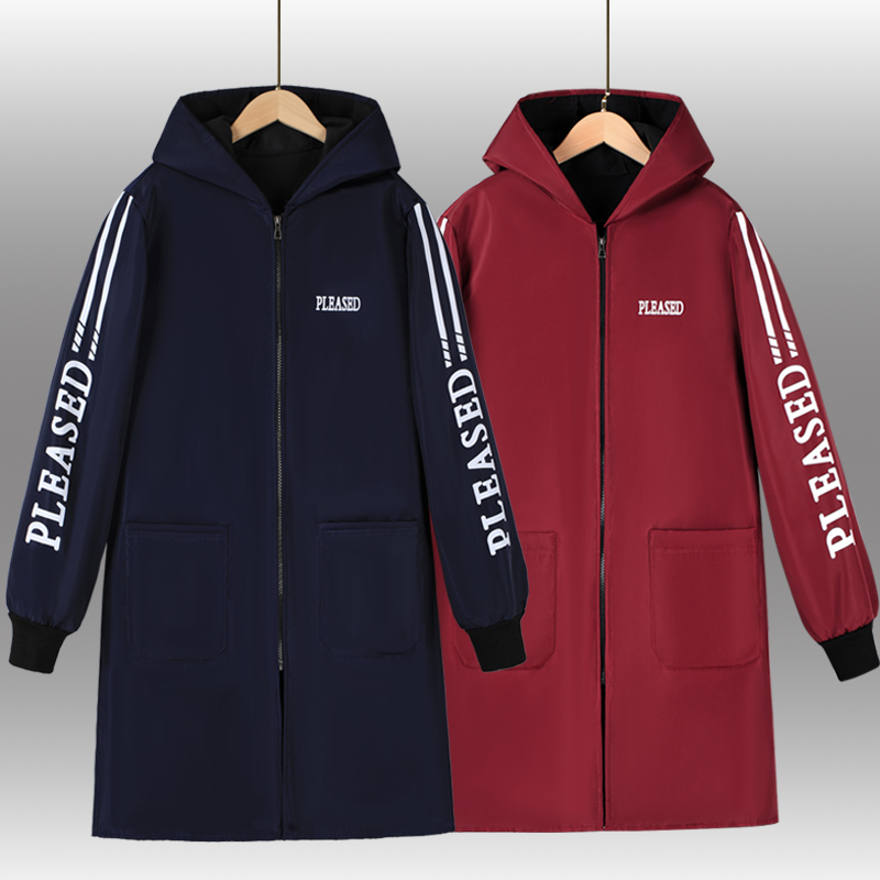 New Autumn and Winter Fleece-Lined Waterproof Work Clothes, Wear-Resistant and Dirt-Resistant Hooded Protective Coat, Workwear for Men and Women