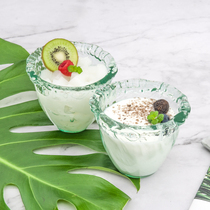 Spain imported handmade transparent glass ice cream bowl ice cream cup sand ice dessert Milk Cup