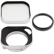 Song 39mm square metal lens hood for Fuji XF 27mm F2 8 R WR lens silver