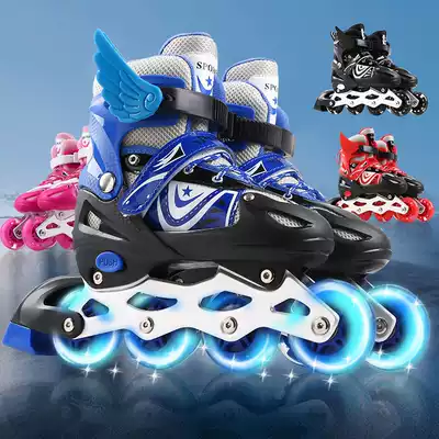 Skates Adult Girls College Students Beginners Full Set Adjustable Children's Roller Skates