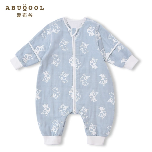 爱布谷 Детский тонкий хлопковый спальный мешок, марлевое универсальное детское одеяло на четыре сезона, осенний