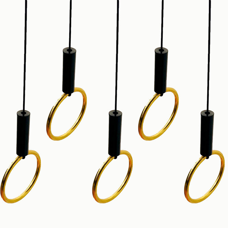 Clothing store chain hanging clothes hook Wire hanging ring Hanging hanger hanger hanging hanger wall display rack Gold ring