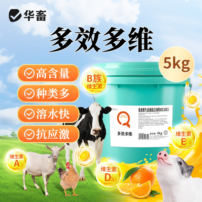 华畜多效多维桶装维生素水产乌龟猪牛羊鸡鸭用电解质饲料添加剂