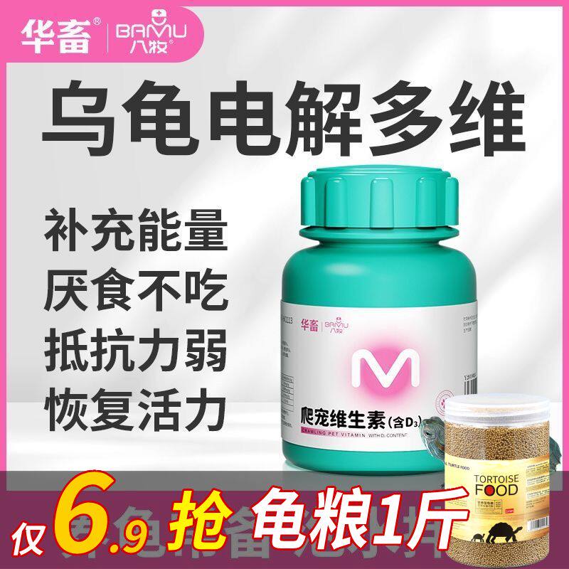 华畜乌龟电解多维腐皮烂甲白眼补充维生素爬行无力爬宠维生素钙粉