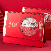 2022 new festive Chinese style business simple office desk calendar high-end desktop ornaments desk calendar Calendar Calendar Calendar Calendar Calendar Calendar Calendar Annual calendar work notepad free design custom logo bronzing