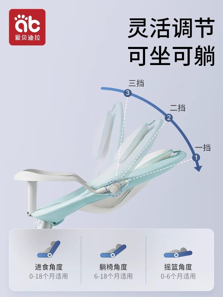 Baby Rocking Chair, Rocking Bed, Soothing Device for Babies, Electric Soothing Cradle for Lying down and Sleeping, Fully Automatic, Frees up Hands for Kids to Sleep