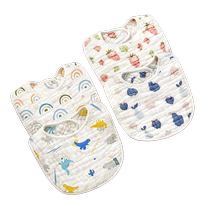 Baby pure cotton bibs newborn saliva towels waterproof spit-up pads baby gauze U-shaped bibs summer type a