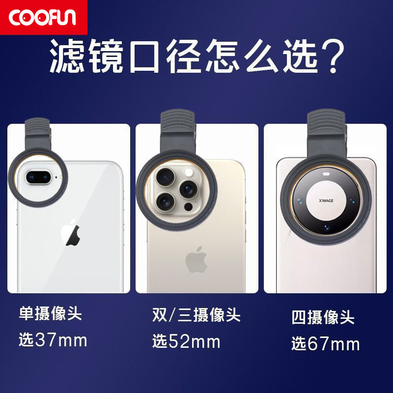 Polarizing Filter for Mobile Phones, Specialized Photography Filter for High-Definition Photography, Professional Cpl Polarizer Suitable for Huawei, Iphone, Apple, Nd Filter, Universal Shooting Accessory 52mm