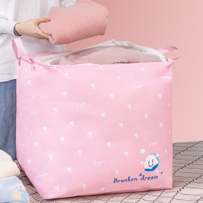 Storage box home wardrobe clothes storage basket quilt clothing storage sorting box moving packaging storage bag large
