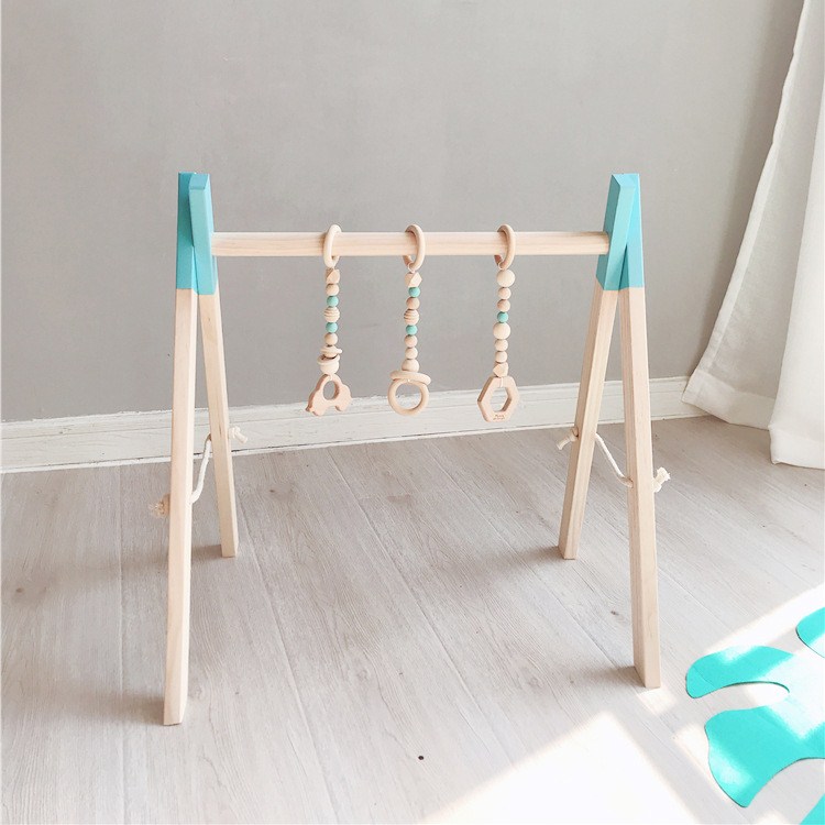 ins swing piece Nordic wind woody fitness equipment to decorate newborn baby gym