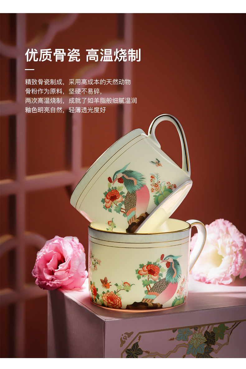 Mr Wei kingdom of xinwen and the Summer Palace coffee cup ceramic coffee cups and saucers suit small European - style key-2 luxury couples gift box