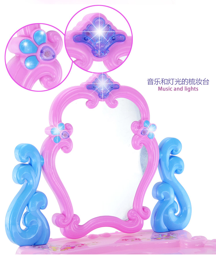 Trẻ em barbie cô gái trang điểm hộp búp bê nhà đồ chơi bé gái công chúa mỹ phẩm thiết lập không độc hại