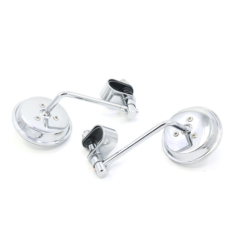 Xe máy kim loại sửa đổi retro tròn 4 inch 10cm caliper clip loại xem phía sau gương gương gương xe airblade đẹp