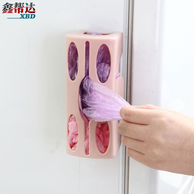 Colorful wall-mounted garbage bag sorting storage box kitchen plastic bag extraction box storage box plus upgrade