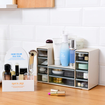 Large Number of Drawer Transparent Cosmetics Containing Boxes Plastic Tabletop Finishing Boxes Dressers Skin-care Products Shelve
