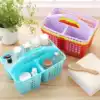 Creative plastic storage basket Bath basket storage basket Portable bathroom toiletries basket Kitchen basket