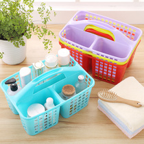  Creative plastic storage basket Bath basket storage basket Portable bathroom toiletries basket Kitchen basket