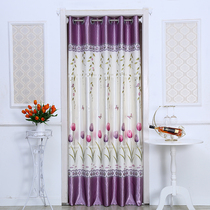Household punch-free living room bedroom partition curtain double-sided shading kitchen bathroom long curtain push-pull curtain decoration