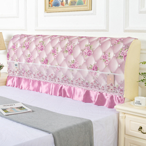 All-inclusive bedside cover Bedside cover dust cover 1 5m bed 1 8m bed Simple modern elastic European solid wood protective cover