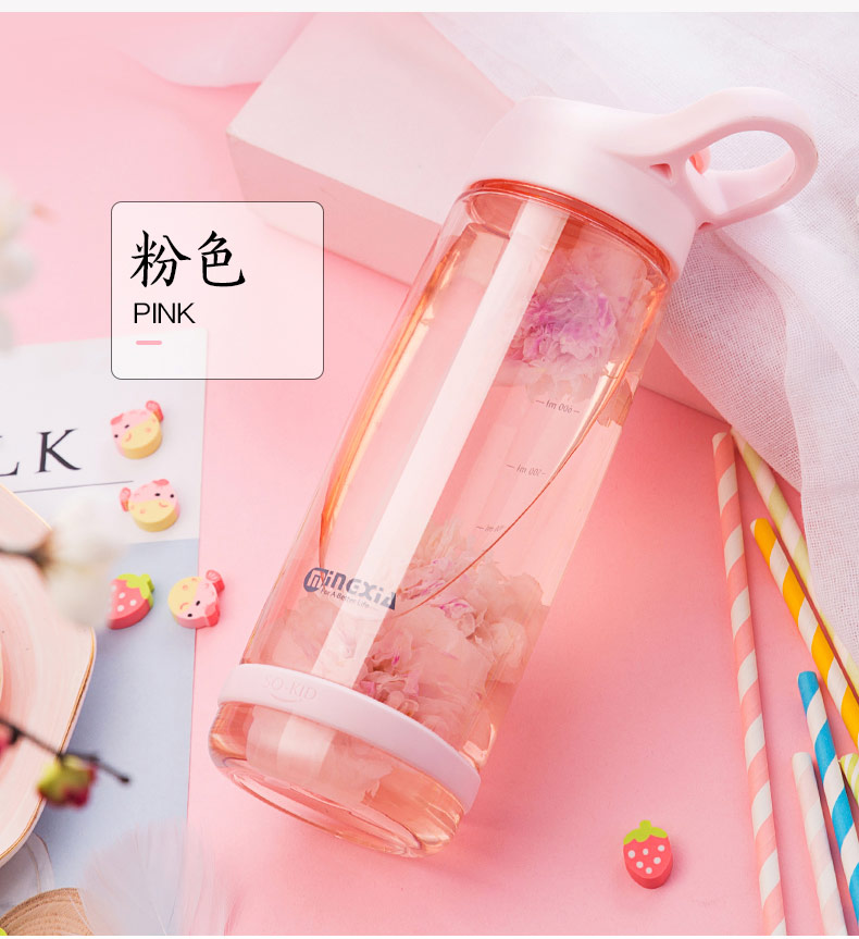 Cup nước Nữ sinh viên Hàn Quốc Trẻ em Cup nhựa Sáng tạo Trường tiểu học tươi Xu hướng dễ thương Sippy Cup dành cho người lớn - Tách bình inox đựng nước