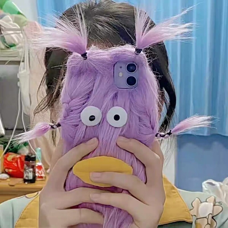 Funny 15Pro Compatible iPhone 14 Pro Max Emoji Phone Case 16 Warm 13 Funny Apple 14Plus Plush 1+12/11/10Pro One Plus Ace3Pro/2V Autumn and Winter Models