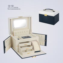 Jewelry Box wooden with lock jewelry ring cosmetic box jewelry box Princess European Korean gift female