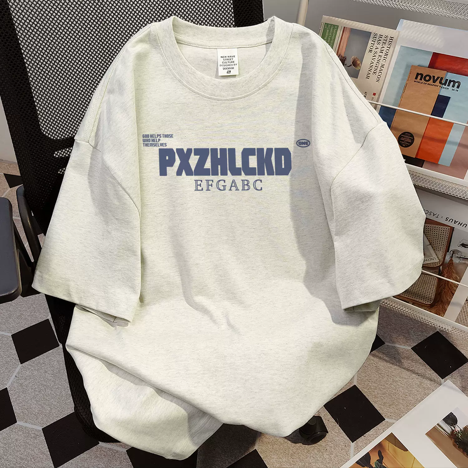 Футболка хлопковая oversize american style, летняя, 220–260 г гребённый/плотный хлопок, S–3XL