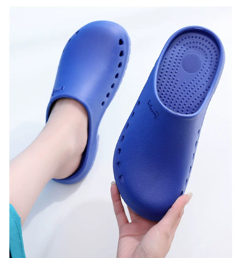 Surgical shoes for men and women, non-slip operating room, clean room slippers, Crocs, medical laboratory toe-toe EVA work shoes