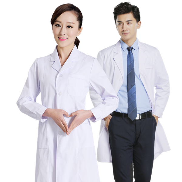 [USD 50.79] The white coat doctor clothing for men and women doctors serving longsleeved winter