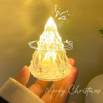 Christmas tree lights ins atmospheric iceberg night light