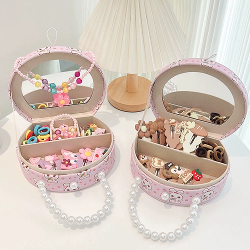 Аксессуар для волос, подарочная коробка, детский комплект, детская заколка для волос для принцессы, безвредная резинка для волос, система хранения, подарок на день рождения, не повреждает волосы