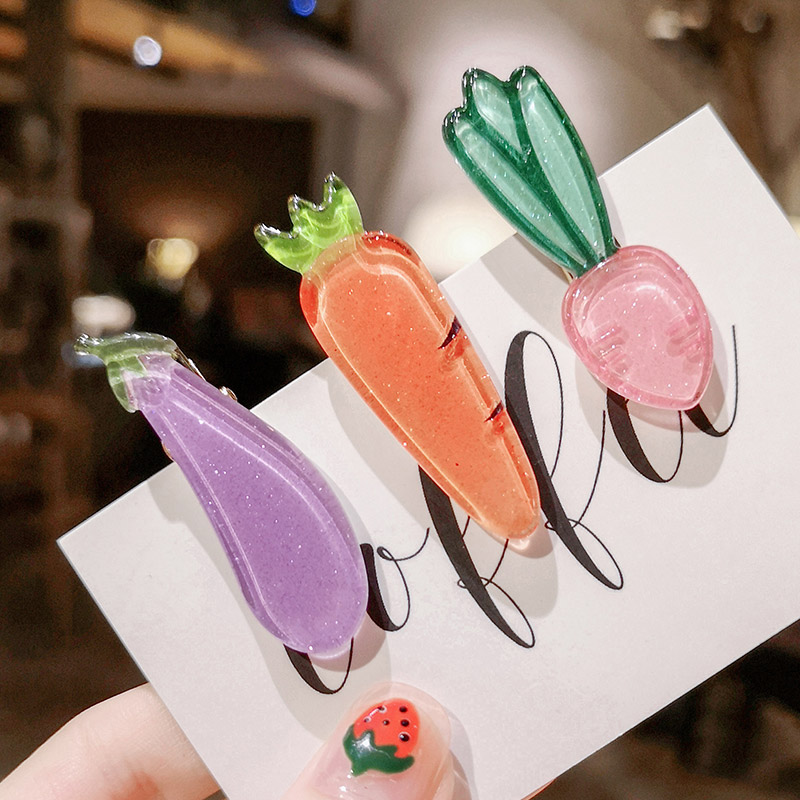 Korean net red fruit children's hairpin color back of the head hairpin girl card broken hair BB clip girl cute headdress