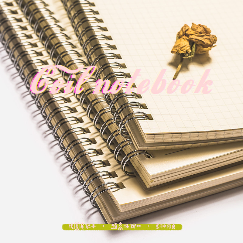 Notebook coil book Student small fresh drawing grid book Girl grid book Sub-pixel drawing grid book Cornell efficient notebook notepad Small portable diary Hand ledger