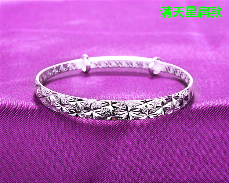 Thời trang bạc bracelet 999 sterling silver nữ starry sinh viên bracelet ladies gió quốc gia bracelet Nhật Bản và Hàn Quốc bạc trang sức