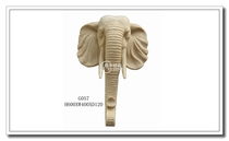Sandstone relief FRP imitation copper mural three-dimensional sculpture Garden outdoor decoration round elephant pendant G057