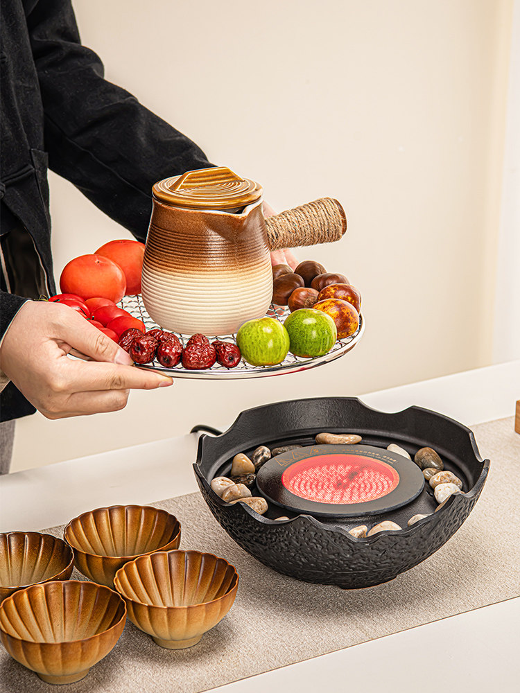 Tea Brewing Set for Indoor Use, Popular Online, Complete Set with Electric Ceramic Stove, Teapot, Tea Set, Pot, Milk Tea Maker