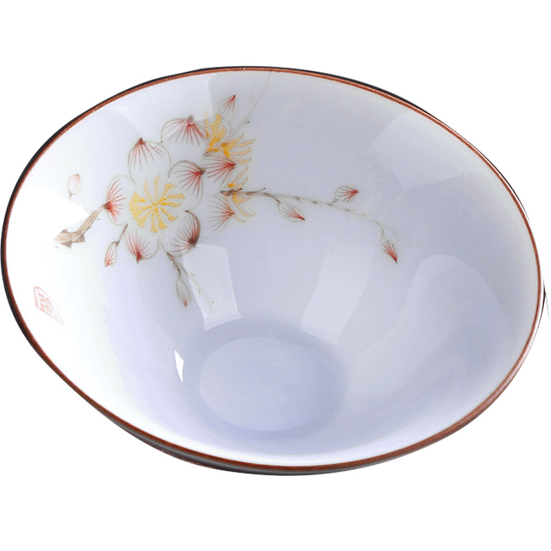 Auspicious industry hand - made ceramic tea cup sample tea cup kung fu tea set individual cup of blue and white porcelain hat to single CPU