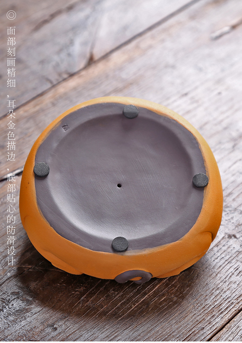 Auspicious ceramics industry office ashtray large creative move is the sitting room tea accessories purple sand tea pet furnishing articles