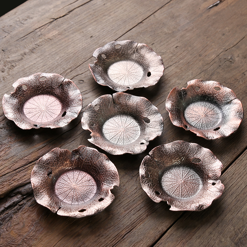 Auspicious creative industry teacup pad insulation pot doesn the tea taking tea accessories complex saucer tea saucer bronze accessories