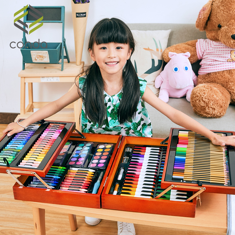 Children's Drawing Set Tool Brush Gift Box Watercolor Pen Elementary School Students Art Painting Learning Stationery Birthday Gift