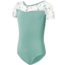 Childrens dance clothing girls summer short-sleeved gymnastics clothing dance practice clothing childrens Chinese dance ballet body clothing