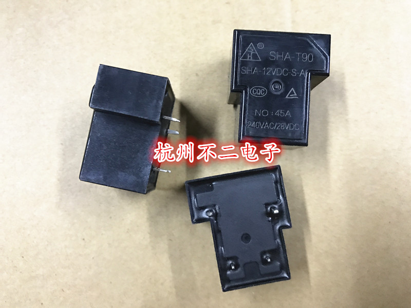 New SHA-T90 SHA-12VDC-S-A 45A Lishun relay 4-pin normally open high current