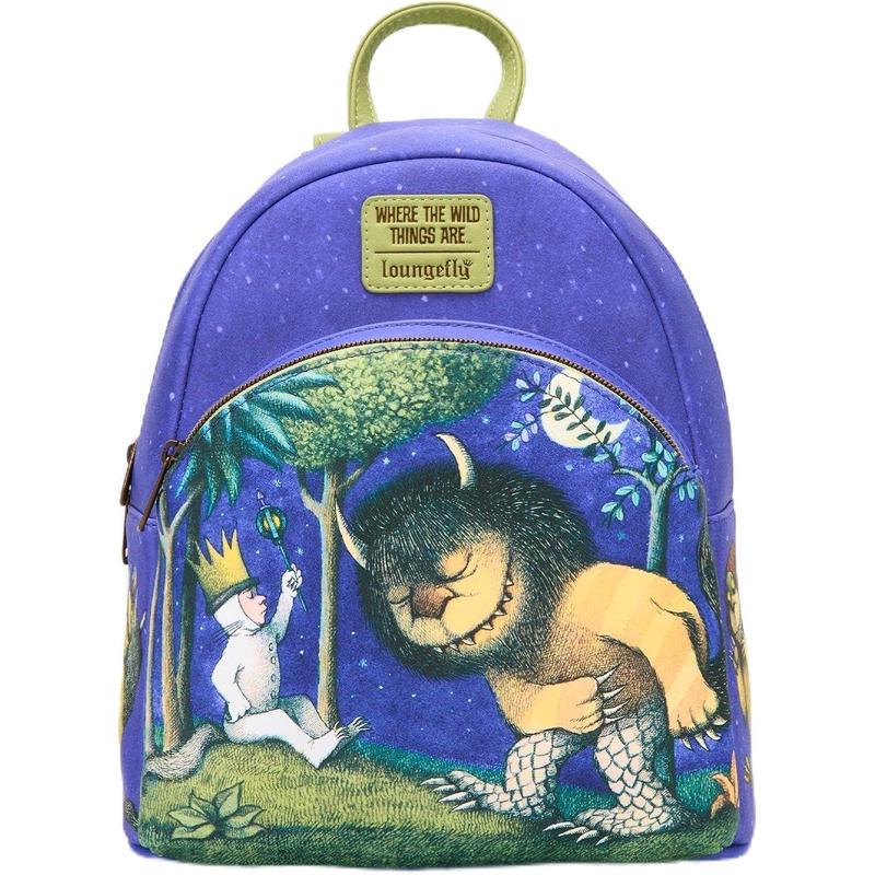 Loungefly Beast Kingdom Backpack with Adjustable Shoulder Straps, Zipper Closure, Mini Cartoon Pattern Loungefly Beast Kingdom Backpack with Adjustable Shoulder Straps, Zipper Closure, Mini Cartoon Pattern