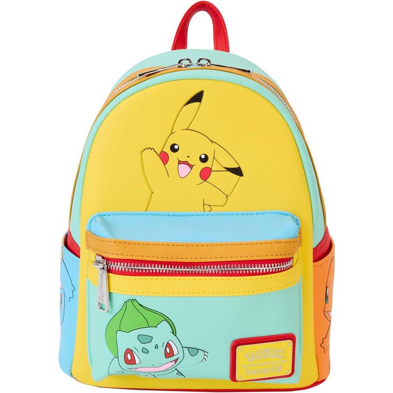 Loungefly Pokémon Mini Backpack with Multiple Pockets, Adjustable Shoulder Straps, and Color-Blocking Loungefly Pokémon Mini Backpack with Multiple Pockets, Adjustable Shoulder Straps, and Color-Blocking