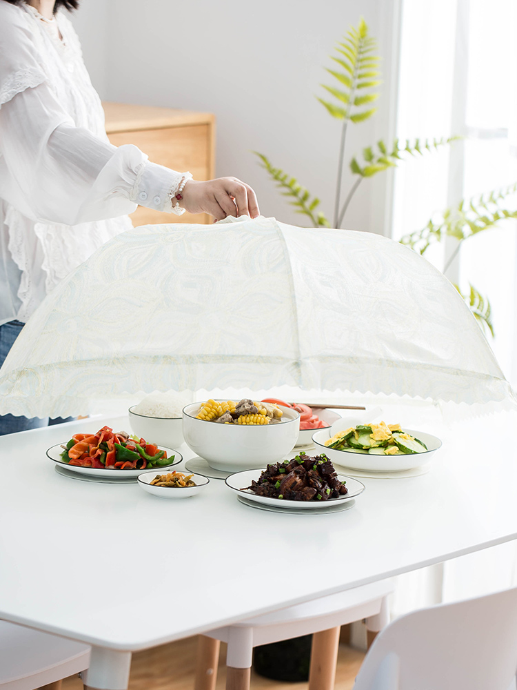 Cover dish cover Fly-proof meal cover Household table cover Foldable leftovers cover Food cover Dust-proof dish bowl cover