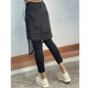 2023 Spring and Autumn New Style Patchwork Mask Pants Women's Elastic Waist Elastic Slimming Fake two-piece Apron Nine Points Small Leg Pants