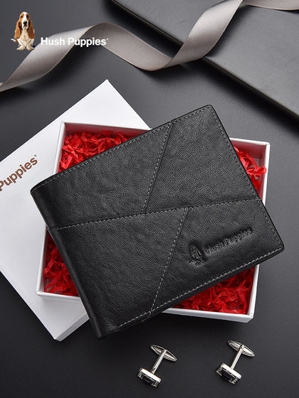 暇步士钱包男2025新款牛皮男士真皮皮夹时尚短款钱夹礼盒男士礼物