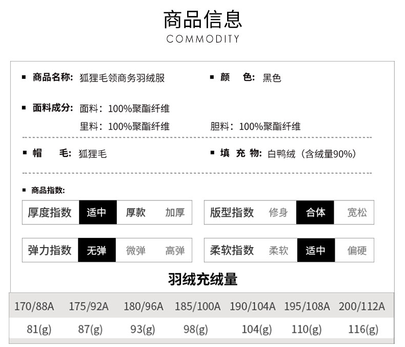 雅鹿 男士加厚中长款 狐狸毛领羽绒服 图7